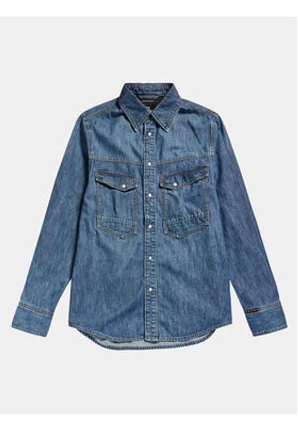 G-Star RAW - G-Star Raw Koszula jeansowa Dakota D23006-D539 Niebieski Regular Fit. Kolor: niebieski. Materiał: bawełna