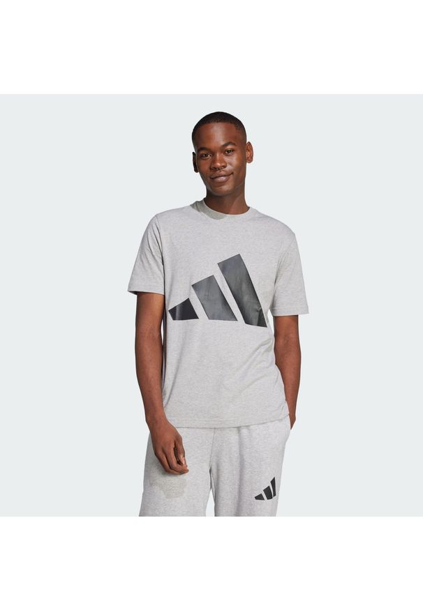 Adidas - Koszulka Essentials Big Logo. Kolor: wielokolorowy, czarny, szary. Materiał: bawełna