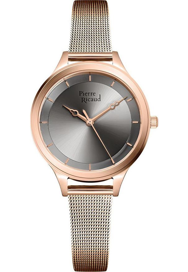 Zegarek damski Pierre Ricaud P21015.91R7Q różowe złoto. Kolor: złoty, wielokolorowy, różowy