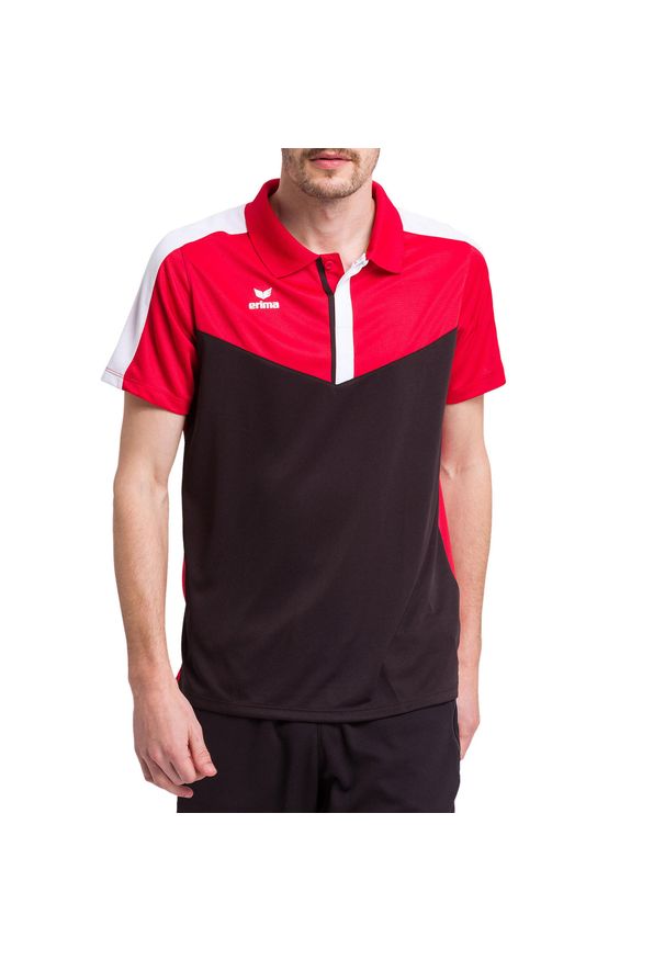 ERIMA - Polo Erima Squad. Typ kołnierza: polo. Kolor: wielokolorowy, czarny, czerwony. Materiał: materiał. Sport: tenis, piłka nożna