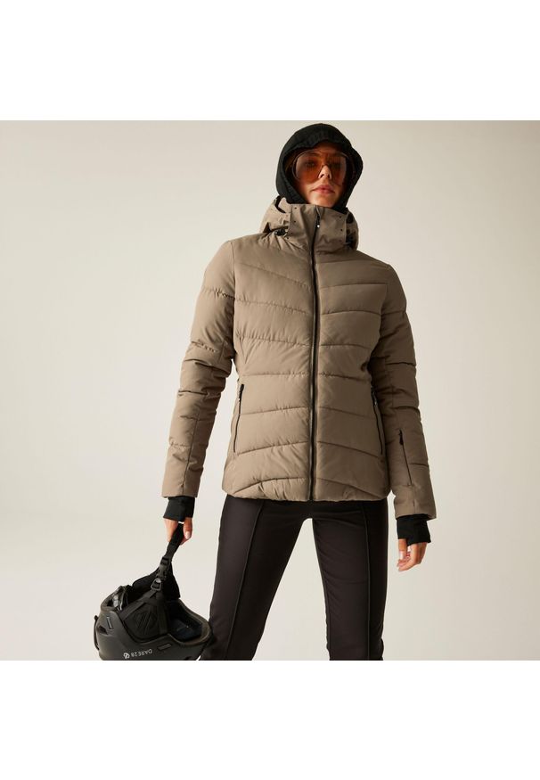 DARE 2B - Kurtka narciarska damska z membraną Glacier Dare 2b. Kolor: brązowy. Materiał: tkanina, puch. Sezon: zima. Sport: narciarstwo