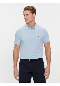 TOMMY HILFIGER - Tommy Hilfiger Polo 1985 MW0MW17771 Niebieski Slim Fit. Typ kołnierza: polo. Kolor: niebieski. Materiał: bawełna #1