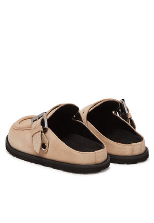 Hugo - HUGO Klapki Artentia Sabot 50542022 Beżowy. Kolor: beżowy. Materiał: zamsz, skóra