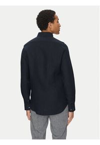 Calvin Klein Koszula K10K109286 Granatowy Slim Fit. Kolor: niebieski. Materiał: len #5