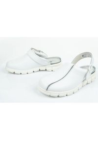 Klapki chodaki buty medyczne Abeba W 57310 białe. Kolor: biały. Materiał: skóra #2