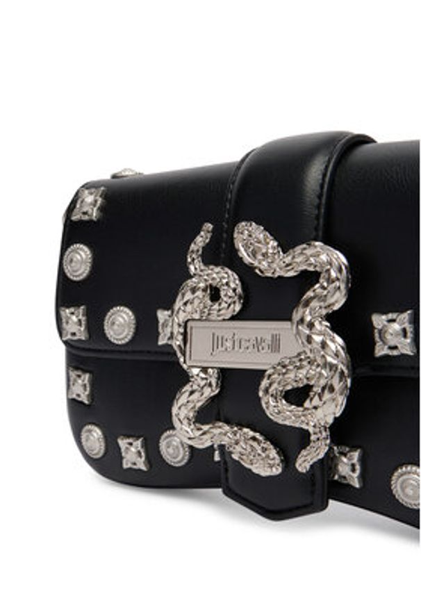 Just Cavalli Torebka 80RA4BA7 ZSE07 Czarny. Kolor: czarny. Materiał: skórzane