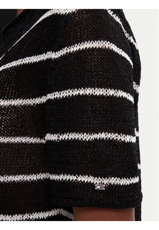 TOMMY HILFIGER - Tommy Hilfiger Sweter WW0WW46522 Czarny Regular Fit. Kolor: czarny. Materiał: syntetyk, wiskoza