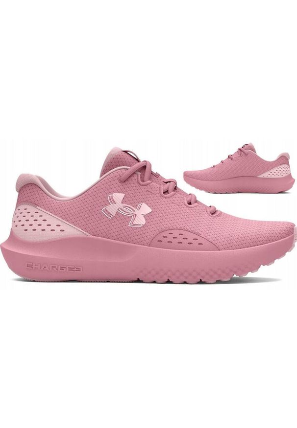 Buty do biegania damskie Under Armour Charged Surge 4. Okazja: na co dzień. Kolor: różowy. Materiał: syntetyk, materiał. Sport: bieganie