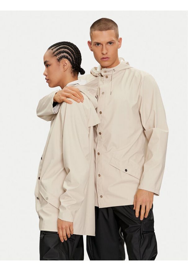 Rains Kurtka przeciwdeszczowa Jacket W3 12010 Brązowy Regular Fit. Kolor: brązowy. Materiał: syntetyk