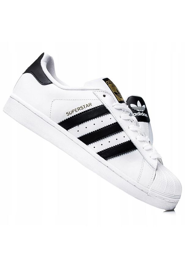 Buty męskie do chodzenia Adidas SUPERSTAR. Kolor: biały, czarny, żółty, wielokolorowy. Materiał: skóra, guma, tkanina. Model: Adidas Superstar. Sport: turystyka piesza