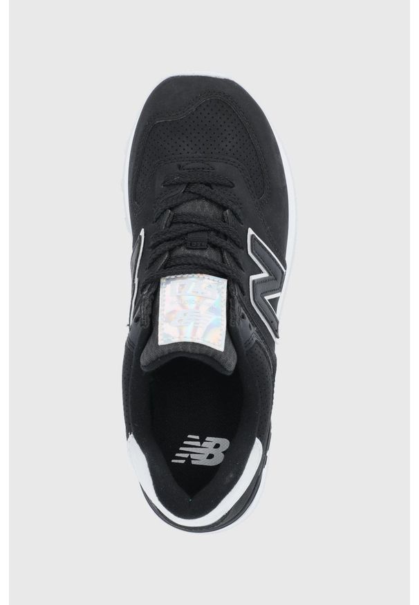 New Balance buty WL574HO2 kolor czarny. Nosek buta: okrągły. Zapięcie: sznurówki. Kolor: czarny. Materiał: guma. Model: New Balance 574