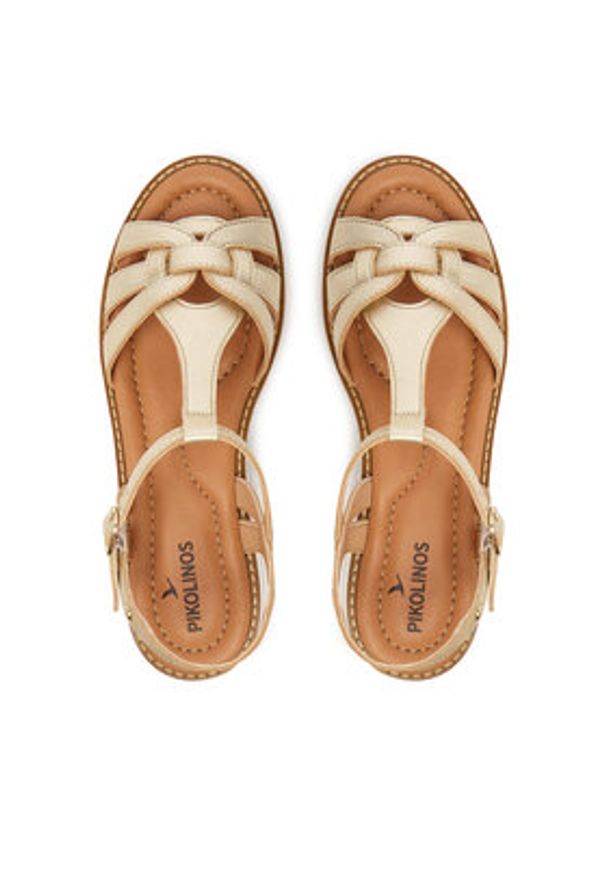 Pikolinos Sandały Roquetas W9B-0789Cl Złoty. Kolor: złoty. Materiał: skóra