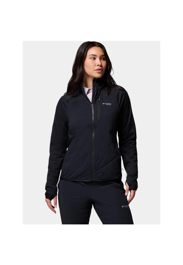 columbia - Sweter Damski Columbia Arctic Crest Hybrid. Kolor: czarny. Materiał: polar. Sport: turystyka piesza