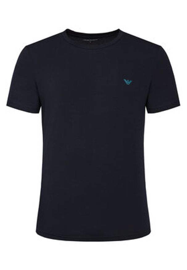 Emporio Armani Underwear Komplet 2 t-shirtów EM000391 AF10776 MB143 Granatowy Regular Fit. Kolor: niebieski. Materiał: bawełna