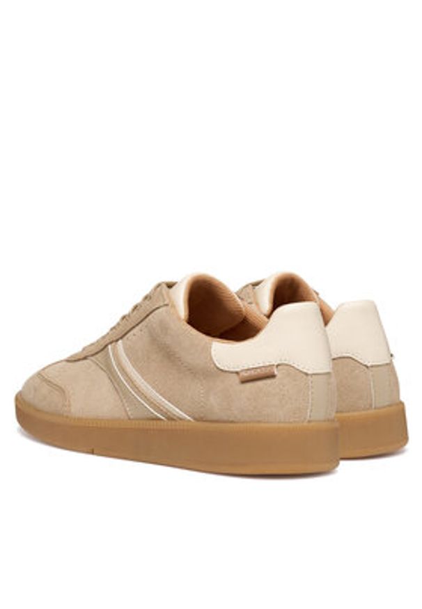 Geox Sneakersy D Meleda D56UGA 022BC C5002 Beżowy. Kolor: beżowy. Materiał: skóra, zamsz