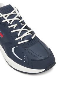 Tommy Jeans Sneakersy Tjm Runner Leather EM0EM01621 Granatowy. Kolor: niebieski. Materiał: skóra #3