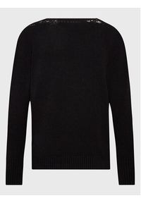 Ermanno Firenze Sweter M008EP1 Czarny Regular Fit. Kolor: czarny. Materiał: bawełna #3
