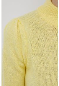 JDY sweter damski kolor żółty lekki. Okazja: na co dzień. Kolor: żółty. Materiał: dzianina. Długość rękawa: długi rękaw. Długość: długie. Wzór: gładki. Styl: casual #4