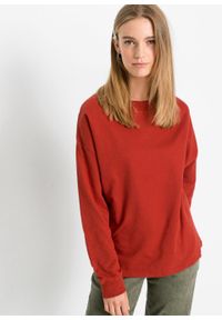 Bluza dresowa bonprix czerwony karminowy. Kolor: czerwony. Materiał: dresówka. Styl: klasyczny #2