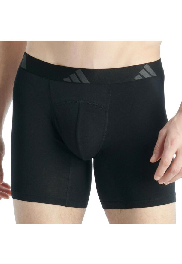 Adidas - Bokserki Active Flex Cotton Ergonomic 6 pak. Kolor: czarny. Materiał: bawełna, elastan