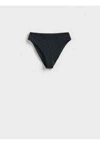 Reserved - Dół od bikini - czarny. Stan: podwyższony. Kolor: czarny. Materiał: materiał. Wzór: gładki