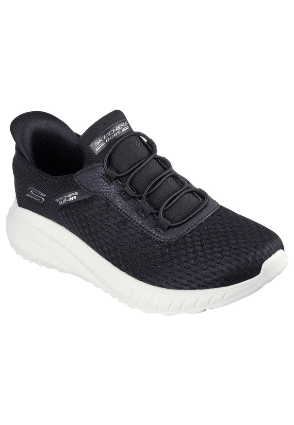 skechers - Buty do chodzenia damskie Skechers Bobs Squad Chaos. Okazja: na co dzień. Kolor: czarny. Materiał: dzianina. Szerokość cholewki: normalna. Model: Skechers Sport. Sport: turystyka piesza