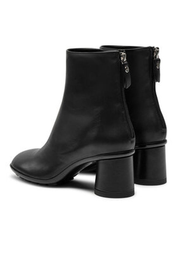 AGL Botki Curvy D245509PGSOFTY0000 Czarny. Kolor: czarny. Materiał: skóra