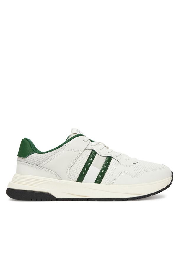 Tommy Jeans Sneakersy Retrocasual Runner EM0EM01528 Biały. Kolor: biały. Materiał: skóra