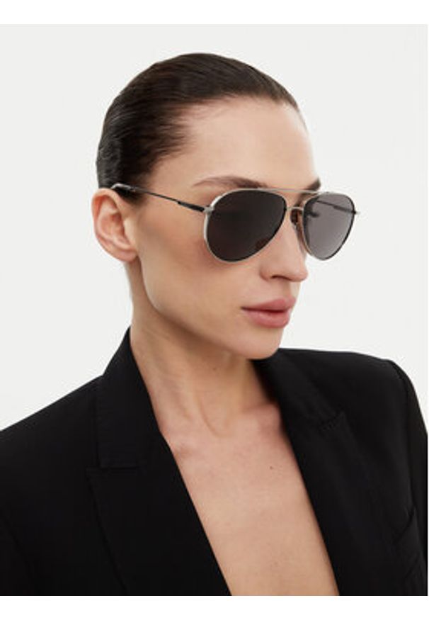 Trussardi Jeans - Trussardi Okulary przeciwsłoneczne TSM3015 Srebrny. Kolor: srebrny. Materiał: syntetyk