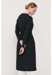 Max Mara Leisure kardigan damski kolor czarny lekki. Okazja: na co dzień. Kolor: czarny. Materiał: dzianina. Długość rękawa: długi rękaw. Długość: długie. Styl: casual #5