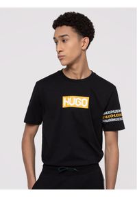 Hugo T-Shirt Dake 50448862 Czarny Regular Fit. Kolor: czarny. Materiał: bawełna