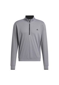 Adidas - Koszulka Lightweight Half-Zip. Typ kołnierza: golf. Kolor: szary. Materiał: materiał. Sport: golf #2