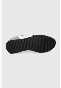 Calvin Klein sneakersy kolor biały. Nosek buta: okrągły. Zapięcie: sznurówki. Kolor: biały. Materiał: guma