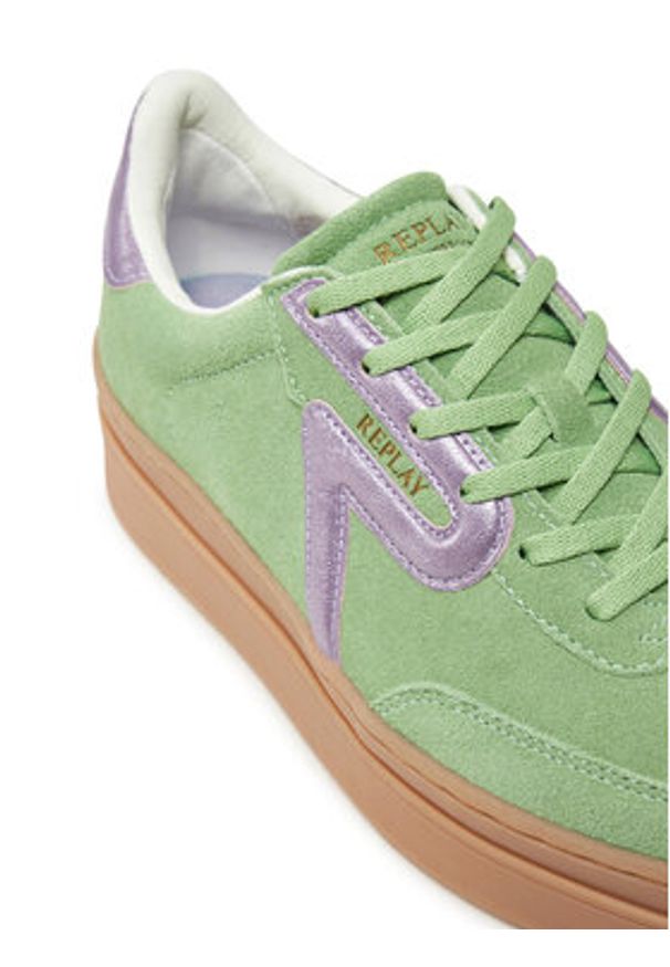 Replay - REPLAY Sneakersy GWZ6O .000.C0004L Zielony. Kolor: zielony. Materiał: skóra