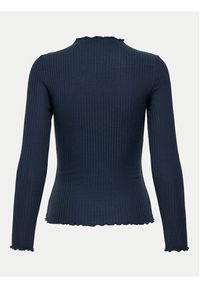 only - ONLY Bluzka Emma 15180040 Niebieski Slim Fit. Kolor: niebieski. Materiał: syntetyk #3