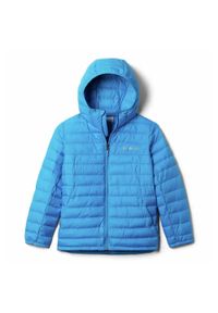 columbia - Kurtka Puchowa Dziecięca Columbia Silver Falls Hooded Jacket. Kolor: niebieski. Materiał: puch. Styl: sportowy