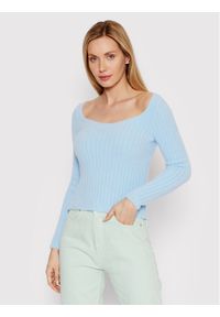 DeeZee Sweter Delaware AL002 Niebieski Regular Fit. Kolor: niebieski. Materiał: syntetyk