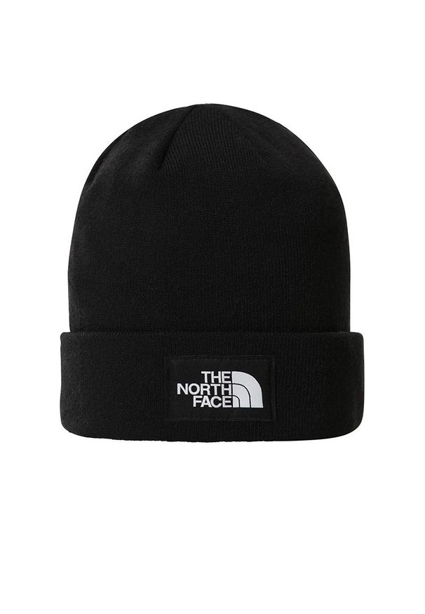 Czapka The North Face Dock Worker Beanie 0A3FNTJK31 - czarna. Kolor: czarny. Materiał: akryl, nylon, elastan. Wzór: ze splotem, aplikacja. Styl: vintage, klasyczny