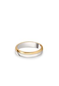 W.KRUK - Obrączka ślubna złota DONARE męska. Materiał: złote. Kolor: złoty. Wzór: aplikacja, gładki #1