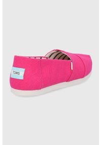 Toms Espadryle Alpargata kolor różowy. Nosek buta: okrągły. Kolor: różowy. Materiał: materiał, guma. Wzór: gładki #5