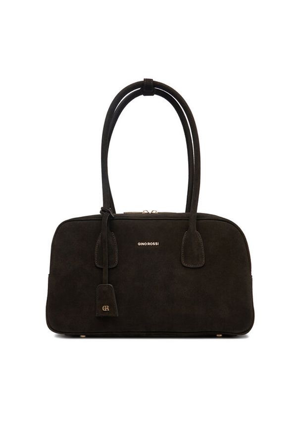 Gino Rossi - GINO ROSSI Torebka EO-LAILA-513-112-1 Brązowy. Kolor: brązowy. Materiał: zamszowe, skórzane
