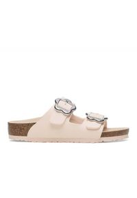 Klapki damskie Birkenstock Arizona. Kolor: biały. Materiał: syntetyk, materiał. Sezon: lato. Sport: turystyka piesza #1