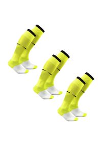LEGEA - Skarpety piłkarskie C168 żółte fluo 3 pary. Kolor: żółty, wielokolorowy, czarny. Sport: piłka nożna #1