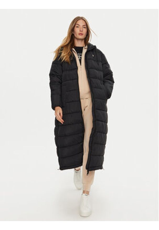Guess Płaszcz zimowy V4BL04 WFYE2 Czarny Regular Fit. Kolor: czarny. Materiał: syntetyk. Sezon: zima