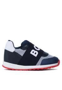 BOSS - Boss Sneakersy J09192 S Granatowy. Kolor: niebieski. Materiał: materiał