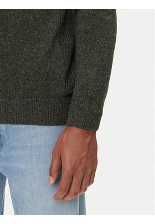 Barbour Sweter Tisbury MKN1187GN79 Zielony Regular Fit. Kolor: zielony. Materiał: wełna
