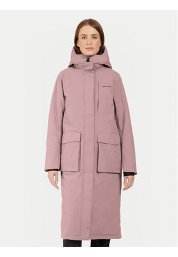 Didriksons Parka Leya 504846 Różowy Relaxed Fit. Kolor: różowy. Materiał: syntetyk