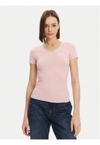 Guess T-Shirt O5RI02 KBBU1 Różowy Regular Fit. Kolor: różowy. Materiał: bawełna