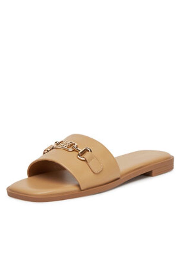 Nine West Klapki 678322-84 Beżowy. Kolor: beżowy. Materiał: materiał, syntetyk
