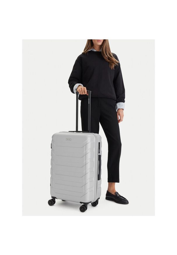 Gino Rossi - Walizka średnia GINO ROSSI. Kolor: srebrny